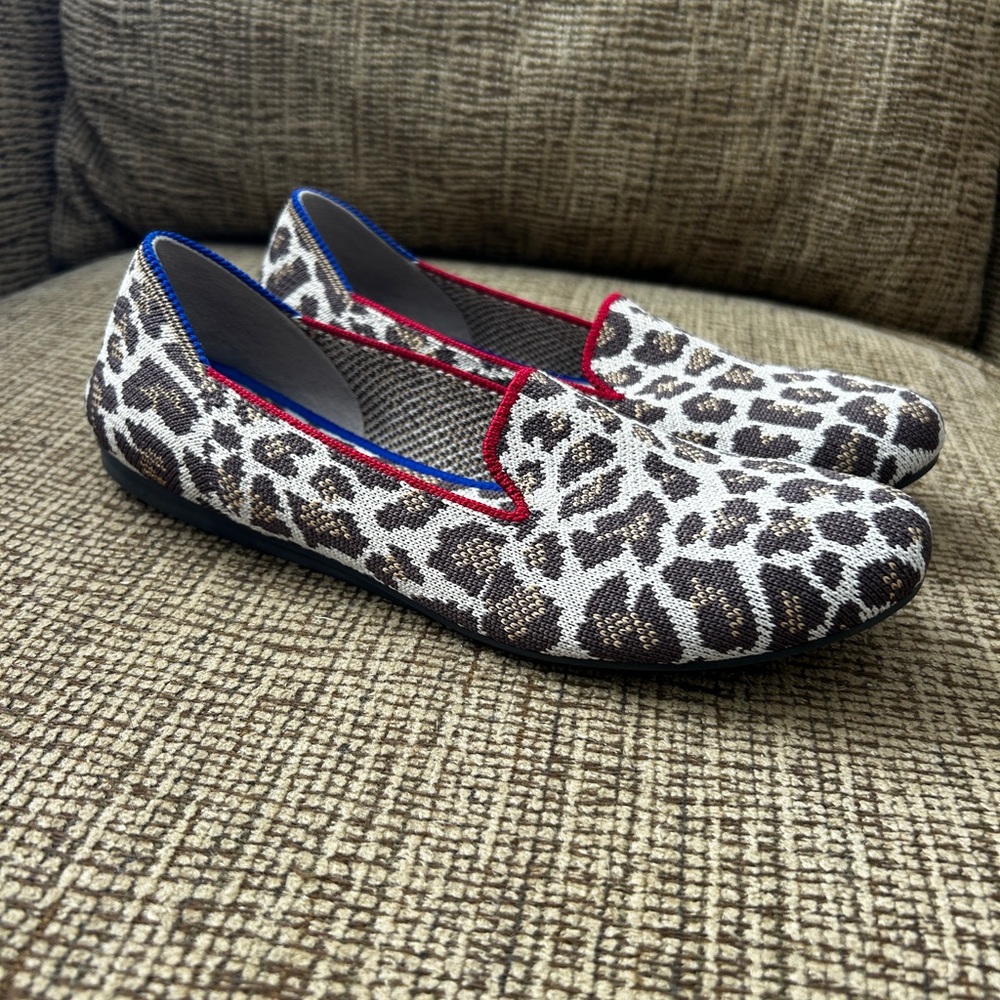 Rothy's Leopard Flats Comfortable Slip-On Loafers